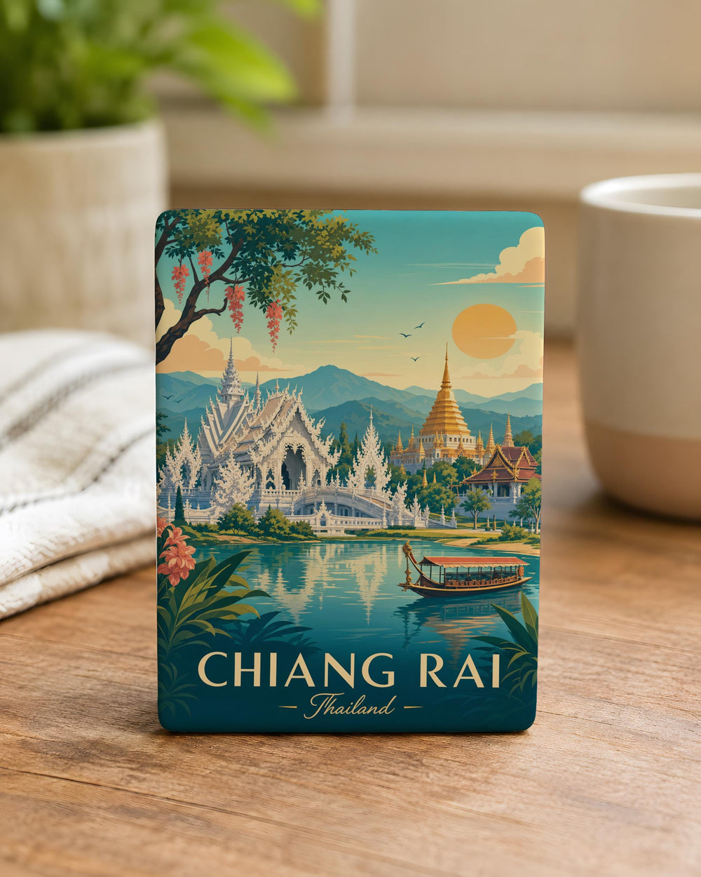 Chiang Rai Thailand Fridge Magnet, Chiang Rai Travel Souvenir Magnet, Thailand Landmark Refrigerator Magnet, Chiang Rai Keepsake Magnet