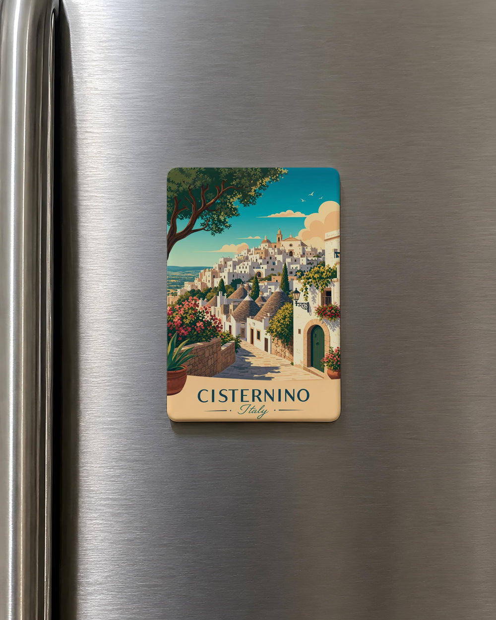 Cisternino Italy Fridge Magnet, Cisternino Puglia Souvenir Magnet, Italian Village Travel Keepsake Magnet, Italy Gift Magnet