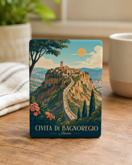 Civita di Bagnoregio Italy Fridge Magnet, Hilltop Village Landmark Souvenir Magnet, Italian Travel Gift Magnet