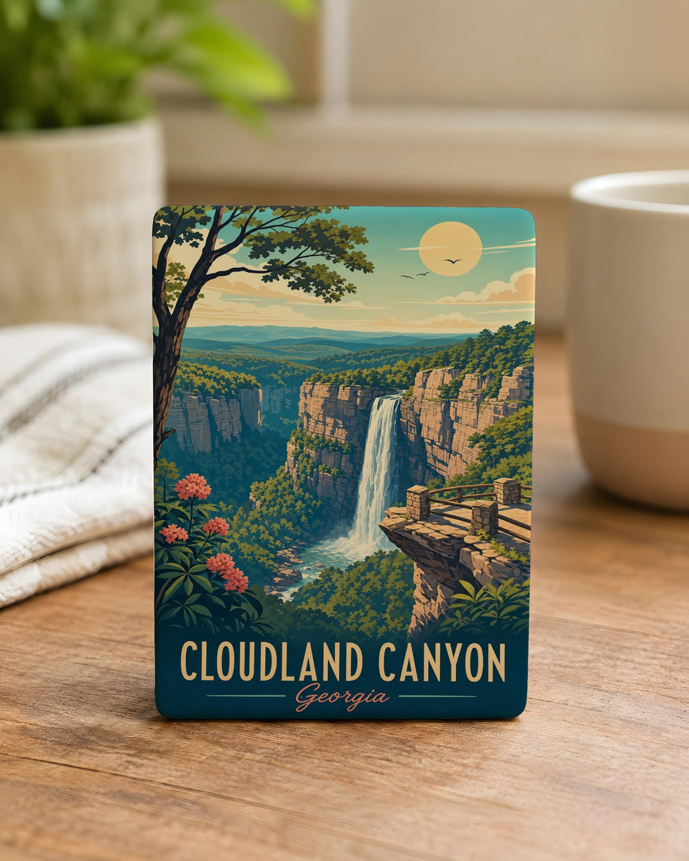 Cloudland Canyon Georgia Fridge Magnet, Cloudland Canyon State Park Souvenir Magnet, Lookout Mountain Georgia Travel Gift