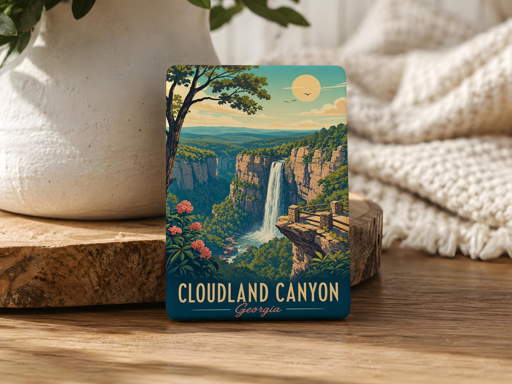 Cloudland Canyon Georgia Fridge Magnet, Cloudland Canyon State Park Souvenir Magnet, Lookout Mountain Georgia Travel Gift