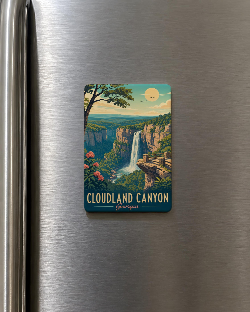 Cloudland Canyon Georgia Fridge Magnet, Cloudland Canyon State Park Souvenir Magnet, Lookout Mountain Georgia Travel Gift
