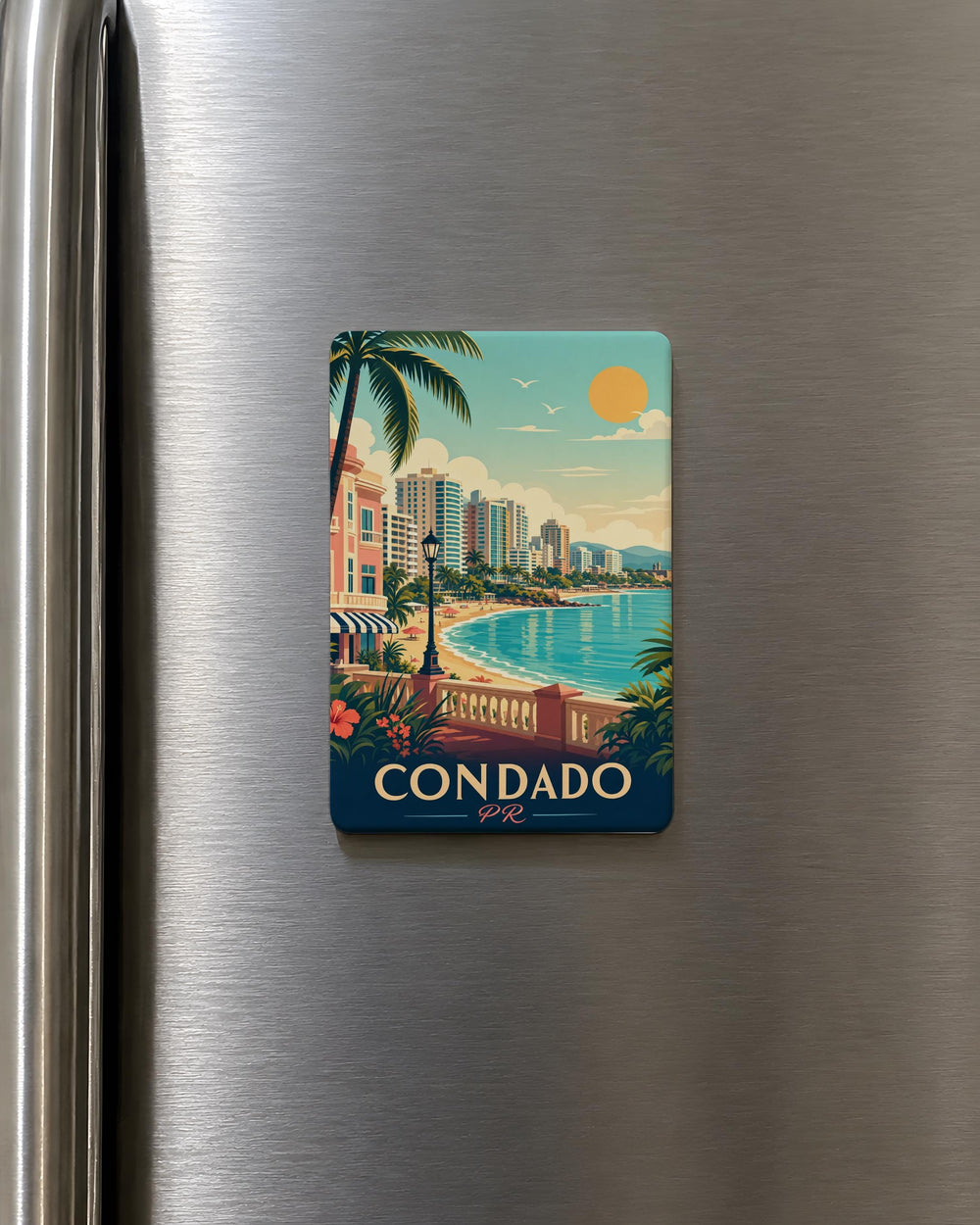 Condado Puerto Rico Fridge Magnet, Condado PR Souvenir Magnet, San Juan Puerto Rico Travel Keepsake Magnet