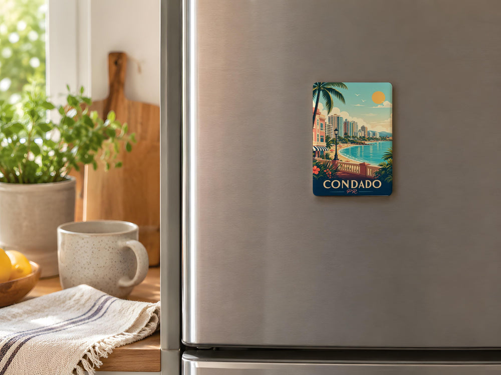 Condado Puerto Rico Fridge Magnet, Condado PR Souvenir Magnet, San Juan Puerto Rico Travel Keepsake Magnet