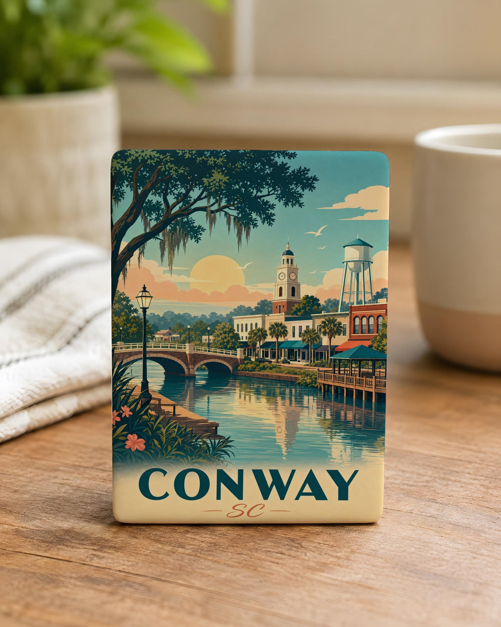 Conway SC Fridge Magnet, South Carolina Souvenir Magnet, Conway South Carolina Travel Gift, Coastal Carolina Keepsake Magnet