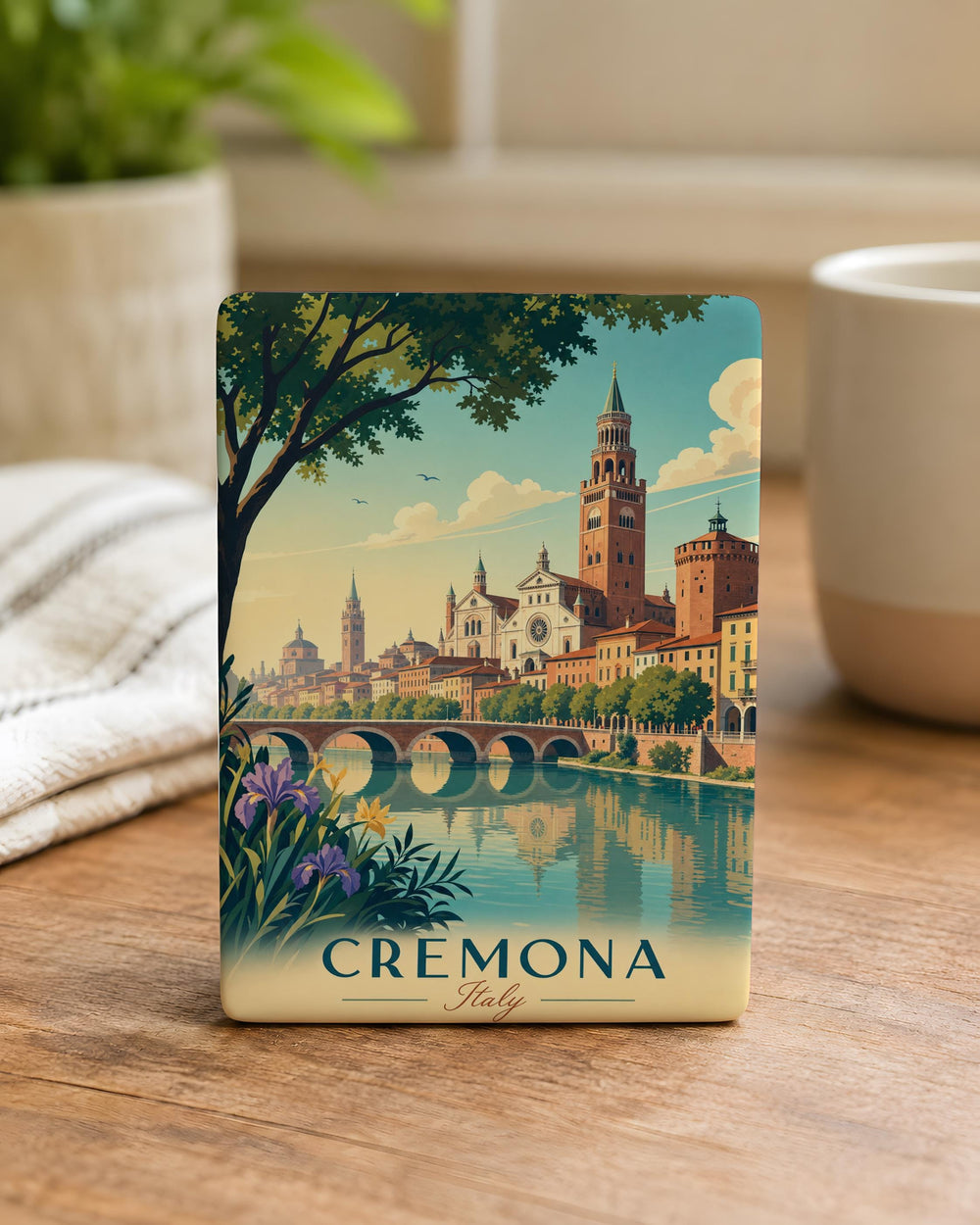 Cremona Italy Fridge Magnet, Cremona City Landmark Souvenir Magnet, Italy Travel Gift, Italian City Keepsake Magnet