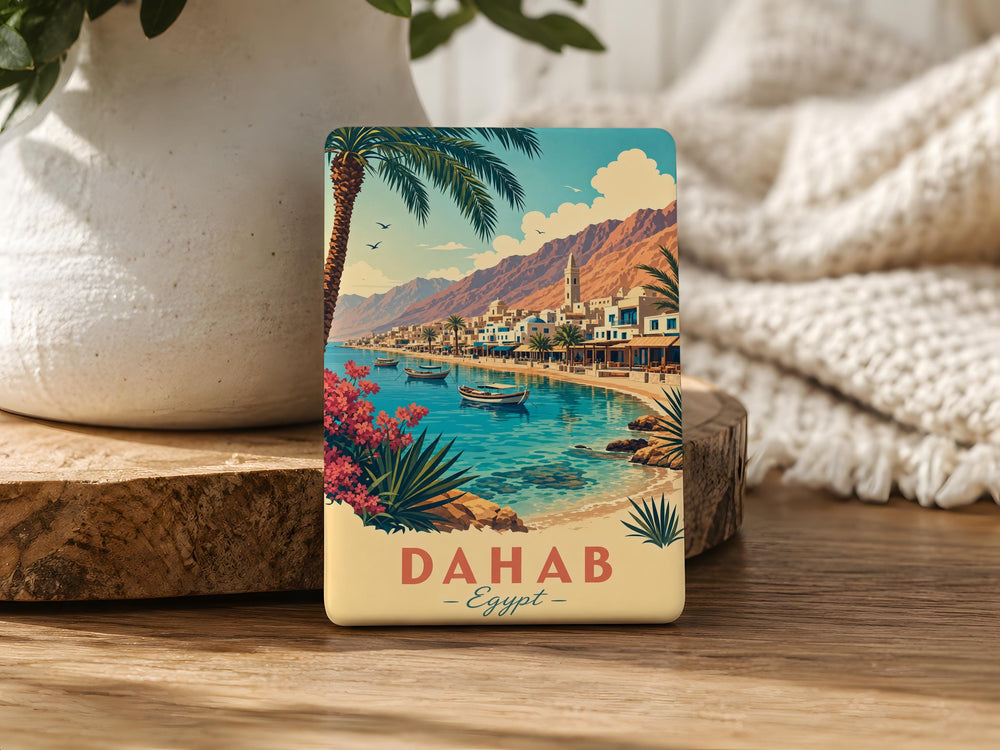 Dahab Egypt Fridge Magnet, Red Sea Travel Souvenir, Sinai Peninsula Coastal Town Keepsake, Egypt Vacation Gift Magnet
