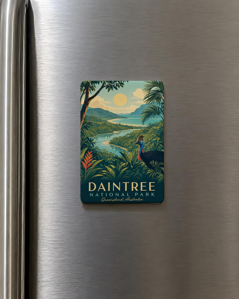 Daintree National Park Fridge Magnet, Australia Rainforest Souvenir Magnet, Nature Travel Keepsake, Tropical Forest Landmark Gift