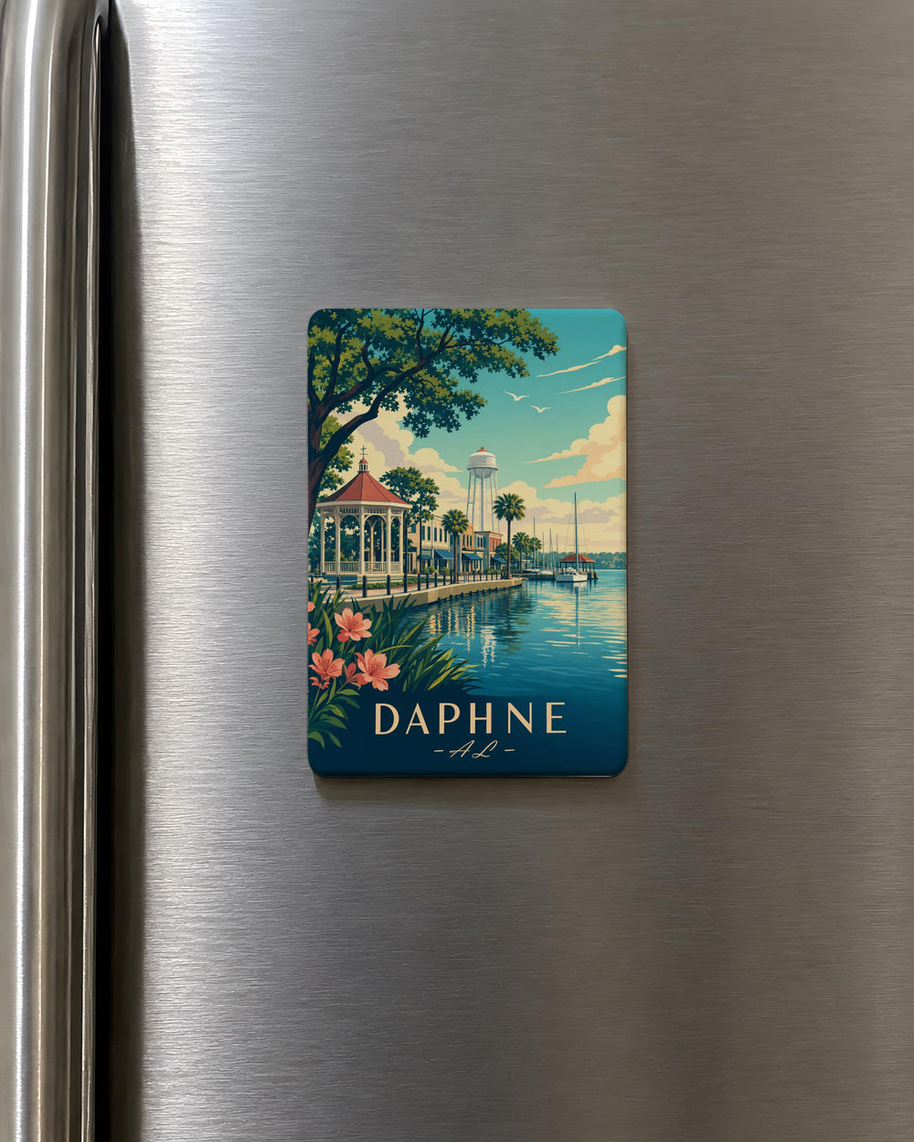 Daphne Alabama Fridge Magnet, Daphne AL Souvenir Magnet, Coastal Town Keepsake, Alabama Travel Gift Magnet