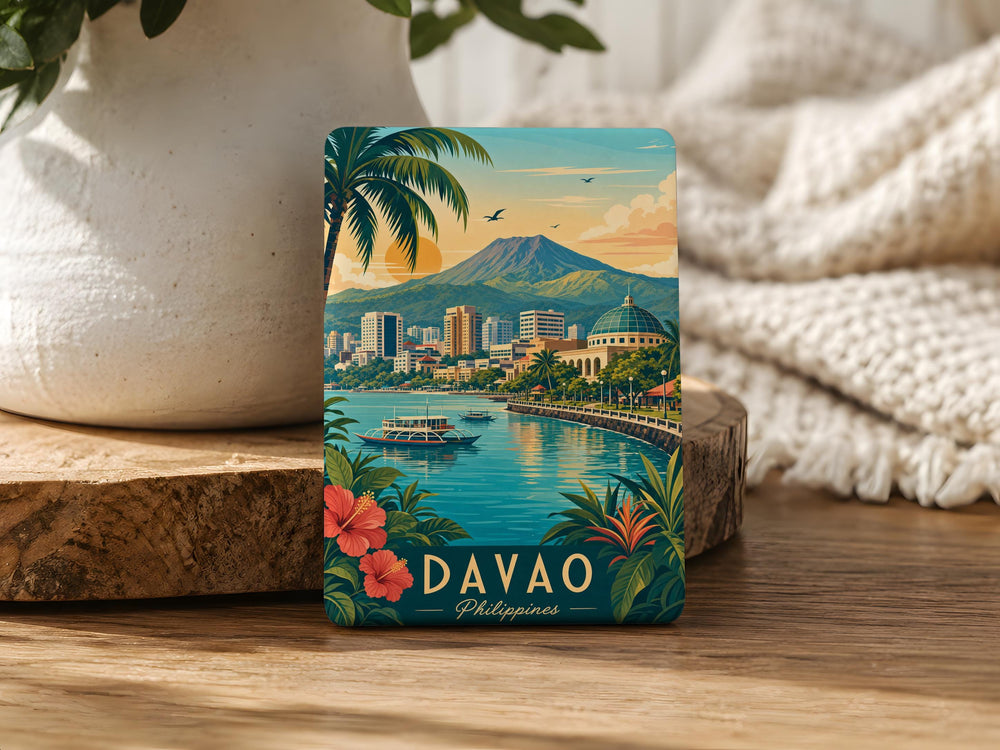 Davao Philippines Fridge Magnet, Davao City Souvenir Magnet, Mindanao Travel Keepsake, Philippines Destination Magnet