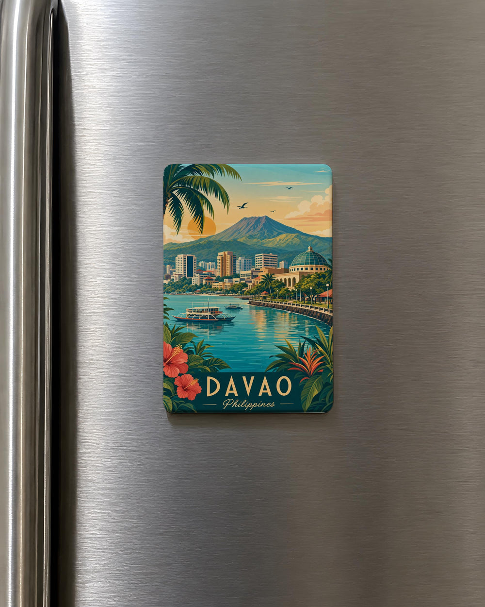 Davao Philippines Fridge Magnet, Davao City Souvenir Magnet, Mindanao Travel Keepsake, Philippines Destination Magnet