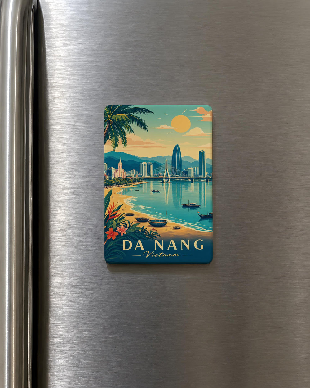 Da Nang Vietnam Fridge Magnet, Da Nang City Souvenir Magnet, Vietnam Travel Gift, Da Nang Landmark Keepsake Magnet
