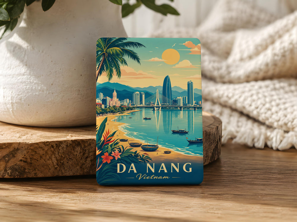 Da Nang Vietnam Fridge Magnet, Da Nang City Souvenir Magnet, Vietnam Travel Gift, Da Nang Landmark Keepsake Magnet