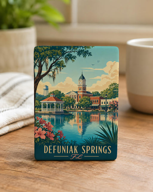 DeFuniak Springs FL Fridge Magnet, Florida Travel Souvenir Magnet, DeFuniak Springs Florida Keepsake Magnet