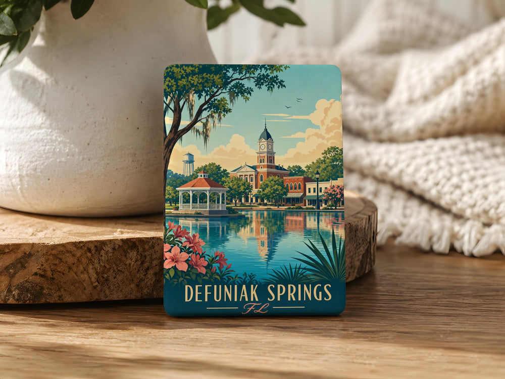 DeFuniak Springs FL Fridge Magnet, Florida Travel Souvenir Magnet, DeFuniak Springs Florida Keepsake Magnet