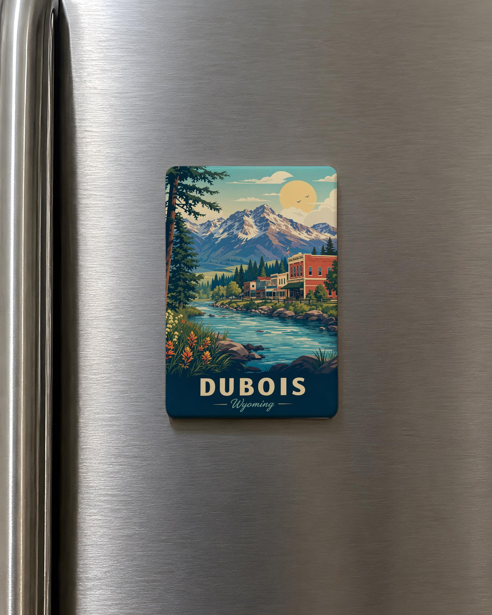 Dubois Wyoming Fridge Magnet, Dubois WY Souvenir Magnet, Wyoming Travel Gift, Dubois Town Keepsake Magnet