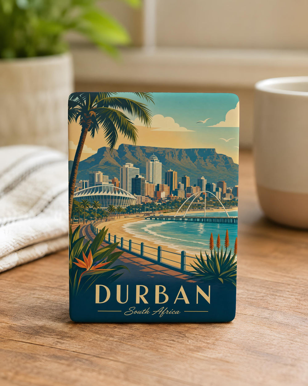 Durban South Africa Fridge Magnet, Durban City Souvenir Magnet, South Africa Travel Keepsake, Durban Landmark Magnet