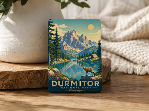 Durmitor National Park Fridge Magnet, Montenegro Travel Souvenir Magnet, Mountain Landscape Nature Landmark Gift