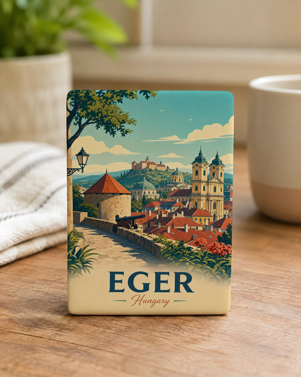 Eger Hungary Fridge Magnet, Eger City Souvenir Magnet, Hungary Travel Gift, Eger Landmark Keepsake Magnet