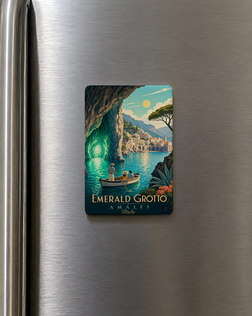 Emerald Grotto Amalfi Coast Fridge Magnet, Italy Sea Cave Souvenir Magnet, Coastal Travel Gift, Mediterranean Cave Decor Magnet