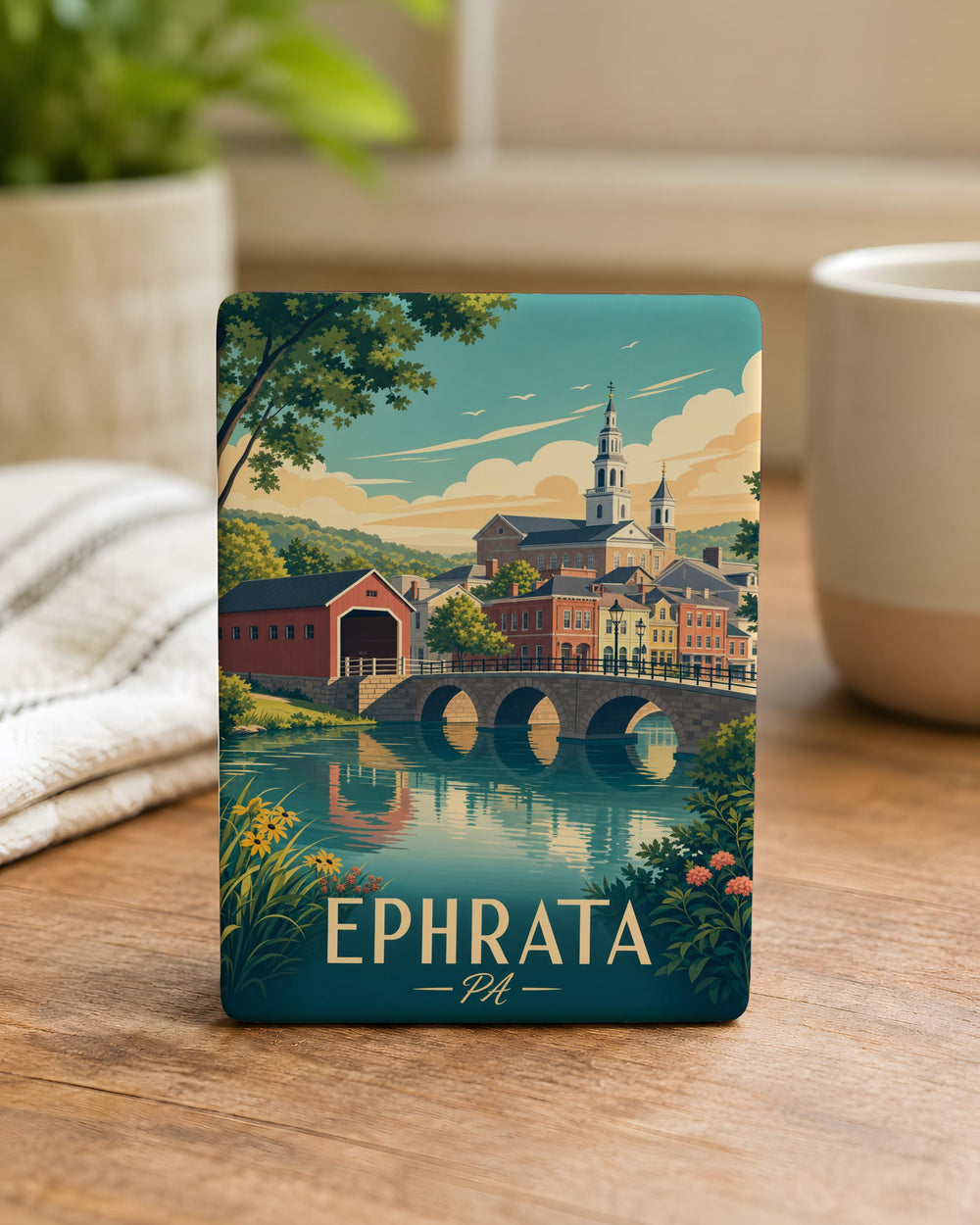 Ephrata PA Fridge Magnet, Ephrata Pennsylvania Souvenir Magnet, Lancaster County Travel Gift, Hometown Keepsake Magnet