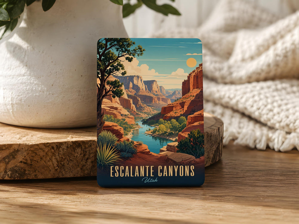 Escalante Canyons Fridge Magnet, Utah Slot Canyon Landscape Souvenir, Grand Staircase-Escalante National Monument Gift