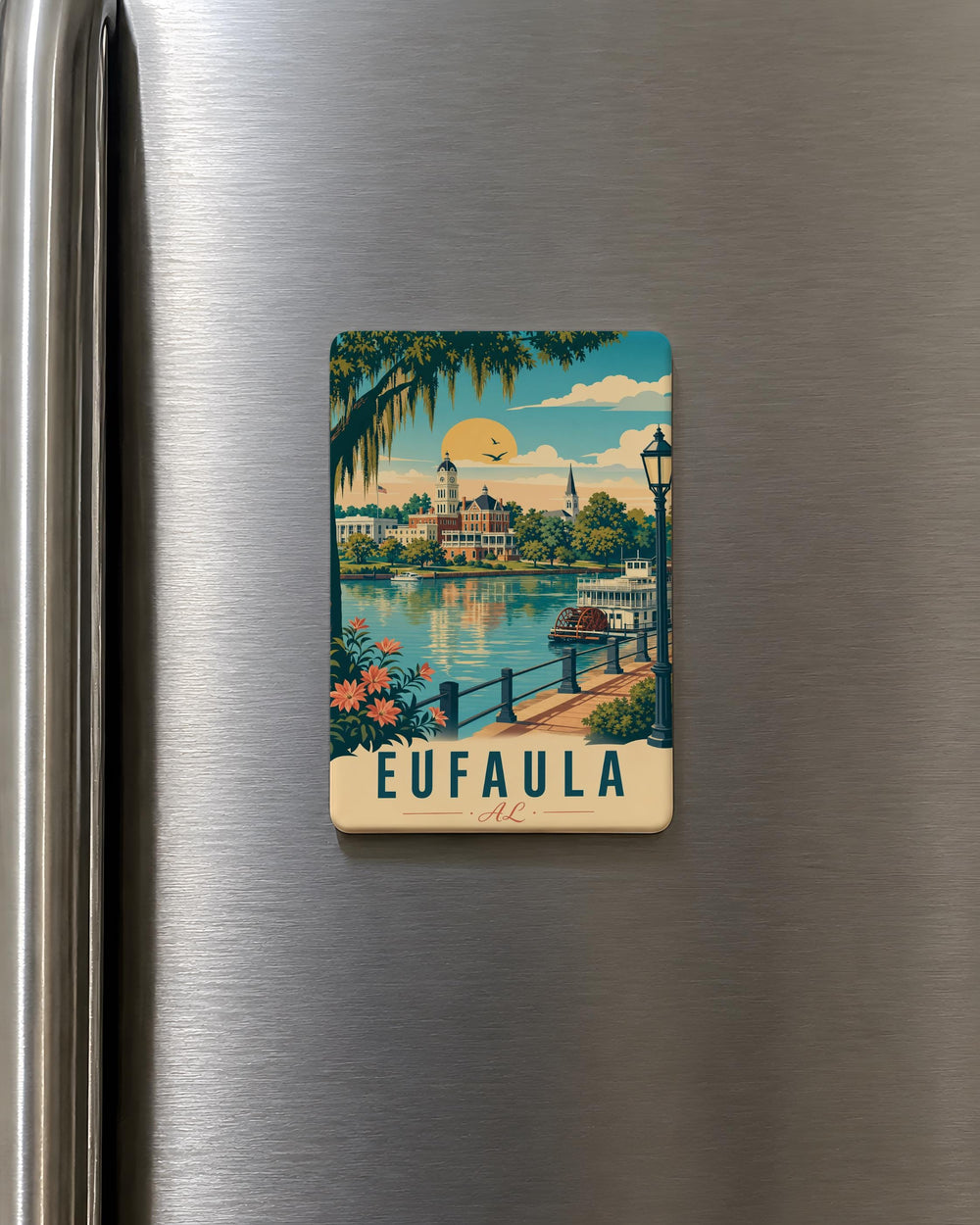 Eufaula Alabama Fridge Magnet, Eufaula AL Souvenir Magnet, Alabama Travel Gift, Lake Eufaula Keepsake Magnet