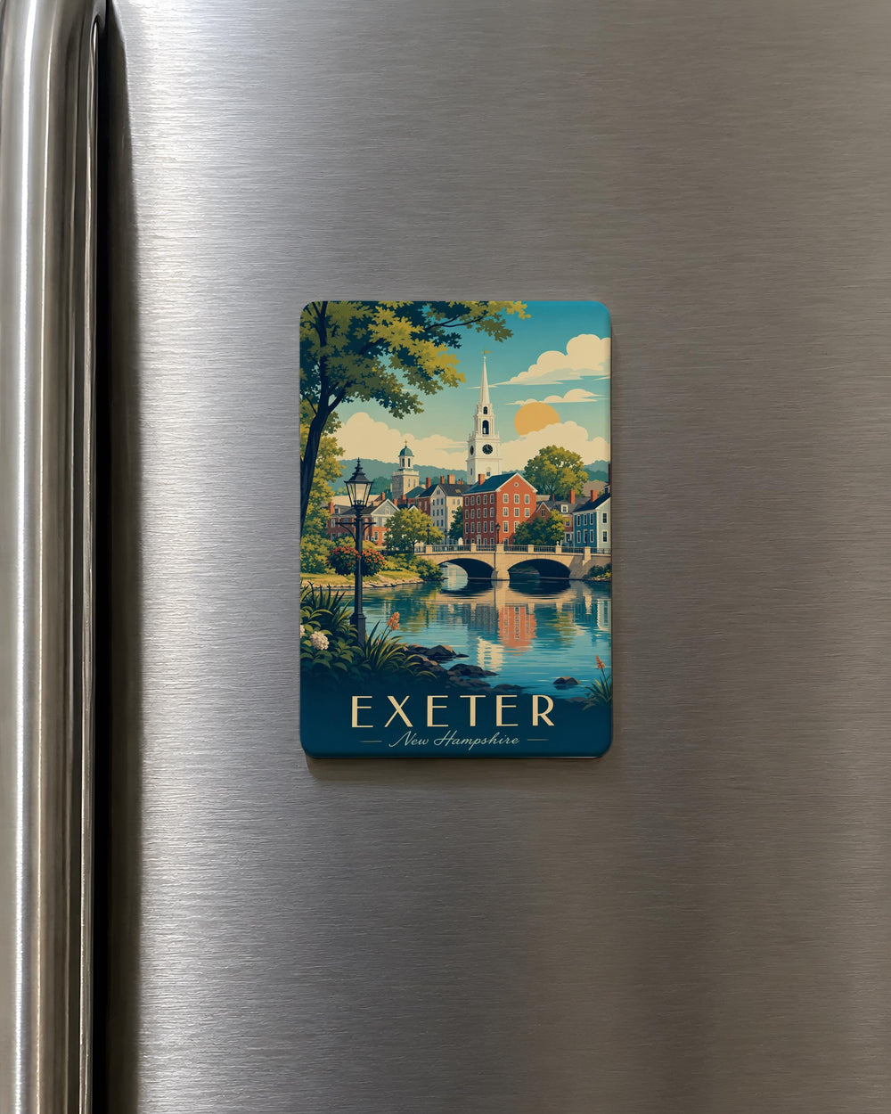 Exeter NH Fridge Magnet, Exeter New Hampshire Souvenir Magnet, New England Travel Keepsake, Exeter NH Gift