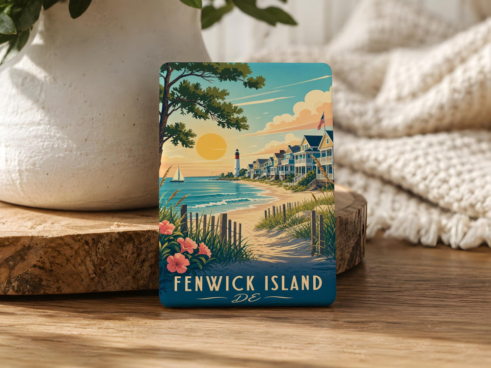 Fenwick Island Delaware Fridge Magnet, Fenwick Island DE Souvenir Magnet, Coastal Beach Town Travel Keepsake Magnet