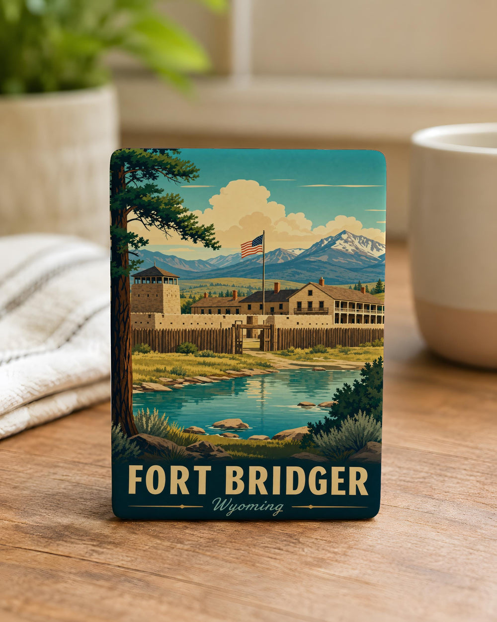 Fort Bridger Fridge Magnet, Wyoming Historic Site Souvenir Magnet, Frontier Trading Post Landmark Gift, Oregon Trail Keepsake