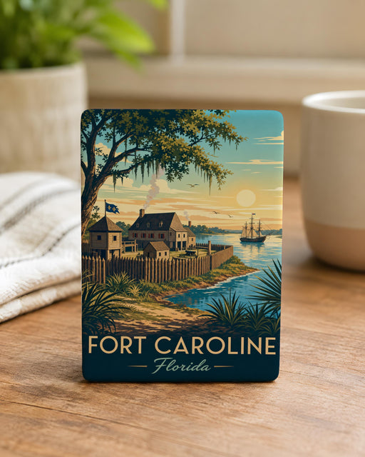 Fort Caroline Fridge Magnet, Jacksonville Florida Historic Fort Landmark Souvenir Magnet, Fort Caroline National Memorial Gift