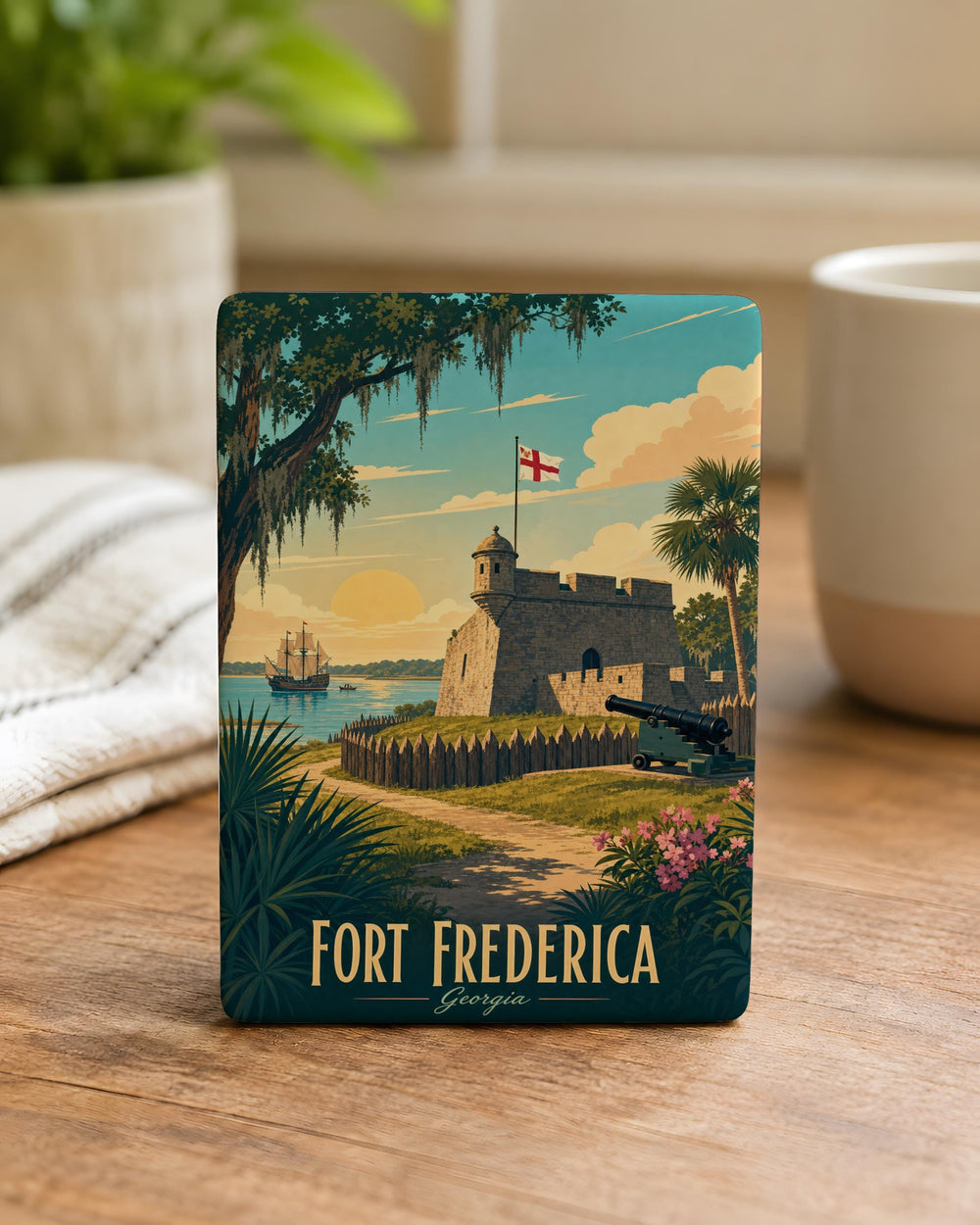 Fort Frederica National Monument Fridge Magnet, Georgia Historic Fort Souvenir Magnet, Coastal History Travel Keepsake