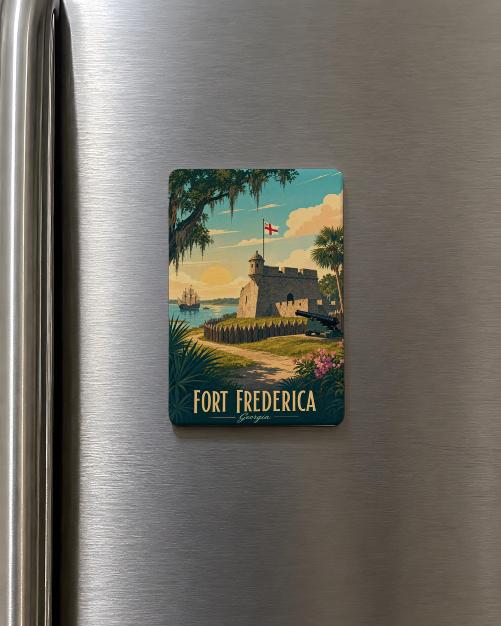 Fort Frederica National Monument Fridge Magnet, Georgia Historic Fort Souvenir Magnet, Coastal History Travel Keepsake