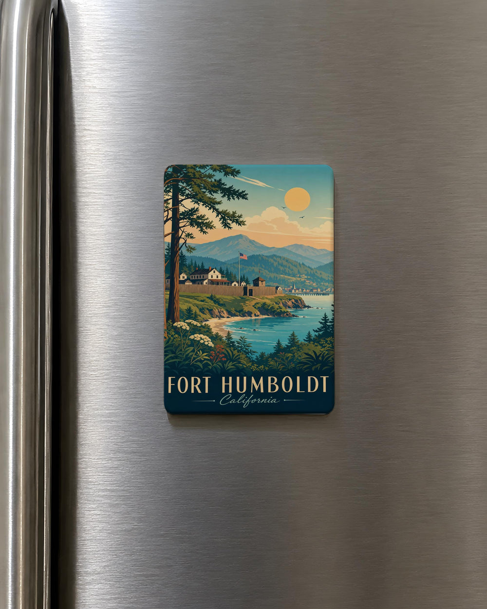 Fort Humboldt Fridge Magnet, Historic Fort Landmark Souvenir, Eureka California Coastal Heritage Gift