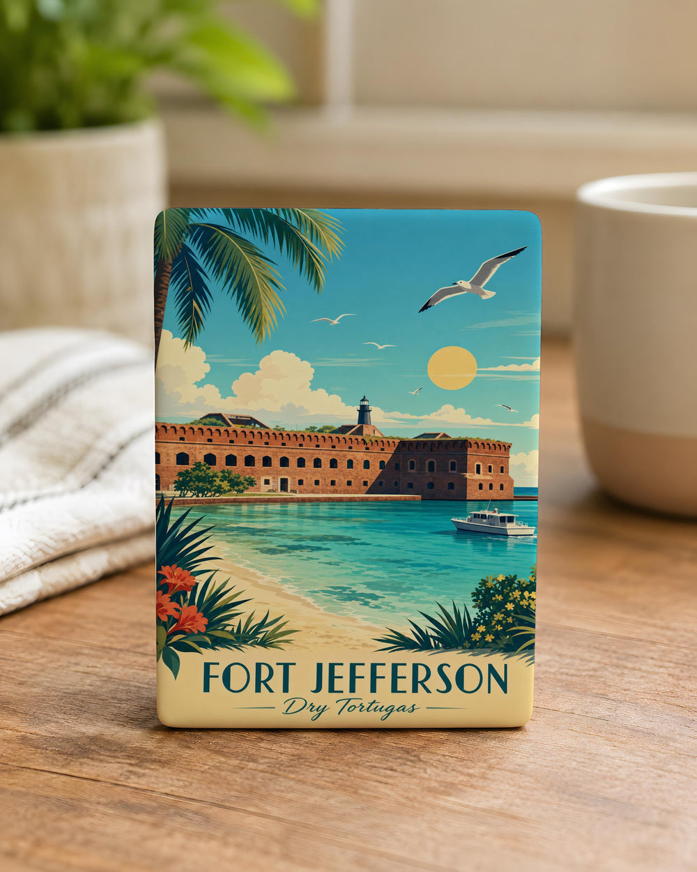 Fort Jefferson Dry Tortugas National Park Fridge Magnet, Florida Keys Coastal Fortress Souvenir Magnet, Historic Island Landmark Gift
