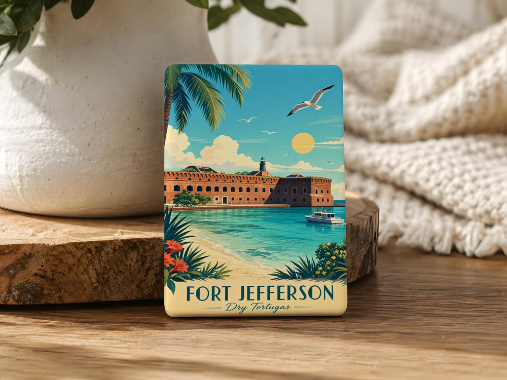 Fort Jefferson Dry Tortugas National Park Fridge Magnet, Florida Keys Coastal Fortress Souvenir Magnet, Historic Island Landmark Gift