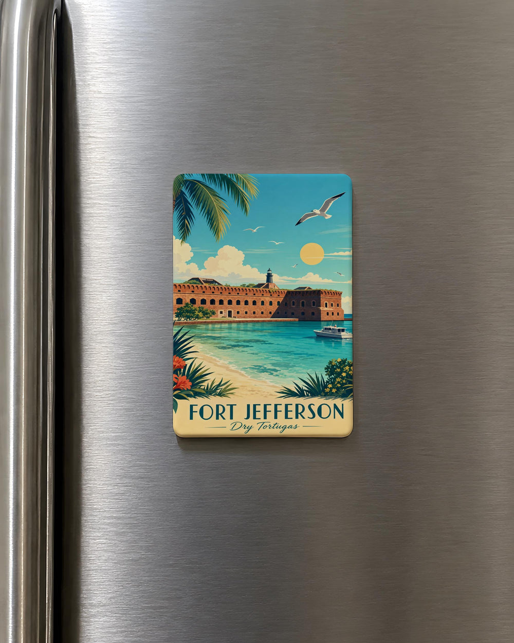 Fort Jefferson Dry Tortugas National Park Fridge Magnet, Florida Keys Coastal Fortress Souvenir Magnet, Historic Island Landmark Gift