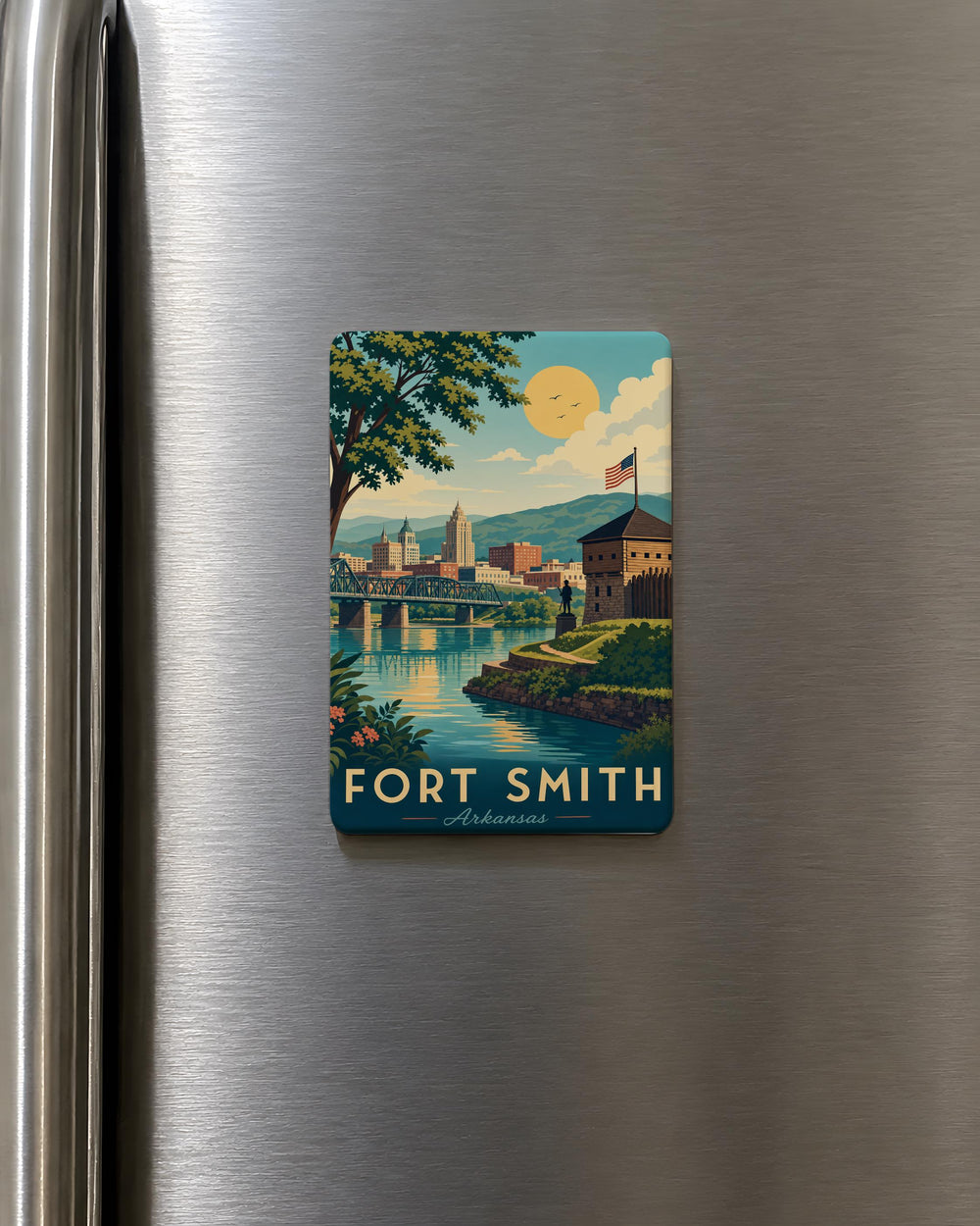 Fort Smith Fridge Magnet, Fort Smith Arkansas Souvenir Magnet, Historic Downtown Fort Smith Travel Keepsake Magnet