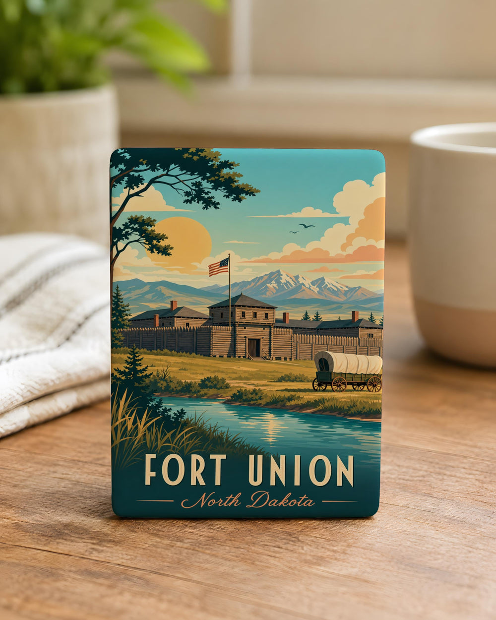 Fort Union Fridge Magnet, Fort Union National Monument Souvenir, New Mexico Historic Site Travel Gift, Southwest Landmark Magnet