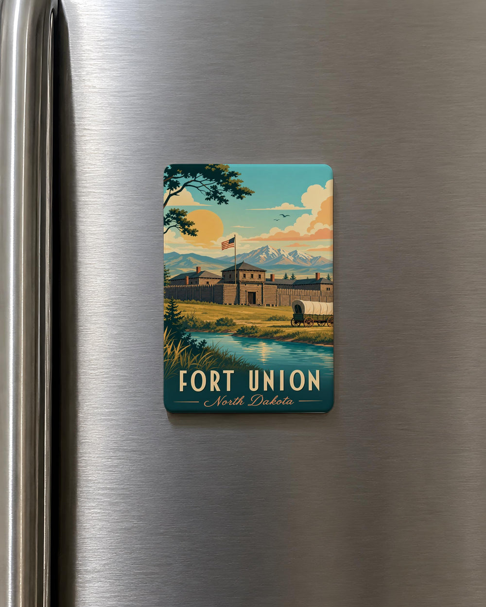 Fort Union Fridge Magnet, Fort Union National Monument Souvenir, New Mexico Historic Site Travel Gift, Southwest Landmark Magnet