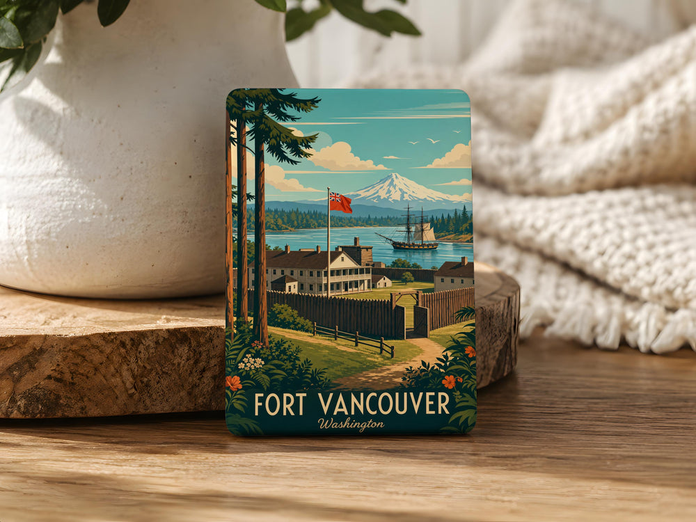 Fort Vancouver Fridge Magnet, Historic Hudson’s Bay Company Trading Post Landmark Souvenir Magnet