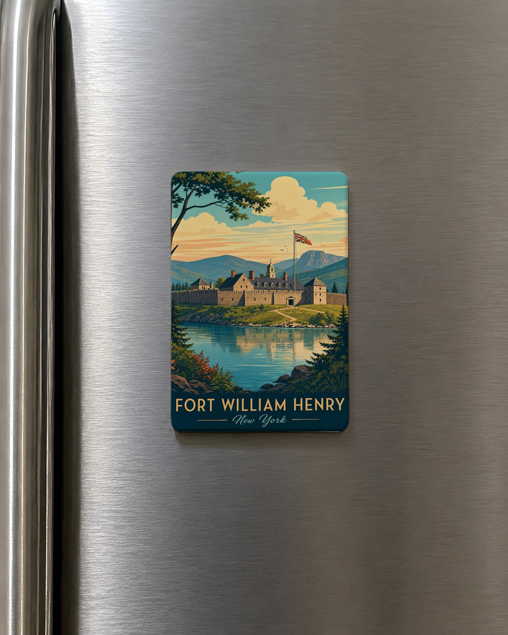 Fort William Henry Fridge Magnet, Historic Fort Landmark Souvenir Magnet, Lake George New York Travel Keepsake Magnet
