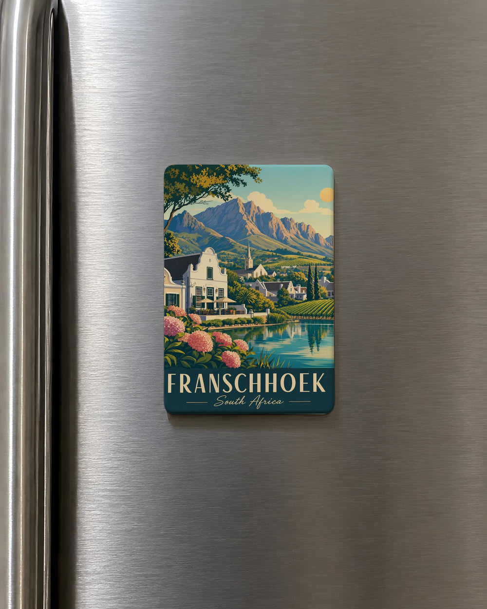 Franschhoek South Africa Fridge Magnet, Franschhoek Village Souvenir, Cape Winelands Travel Keepsake, South Africa Gift