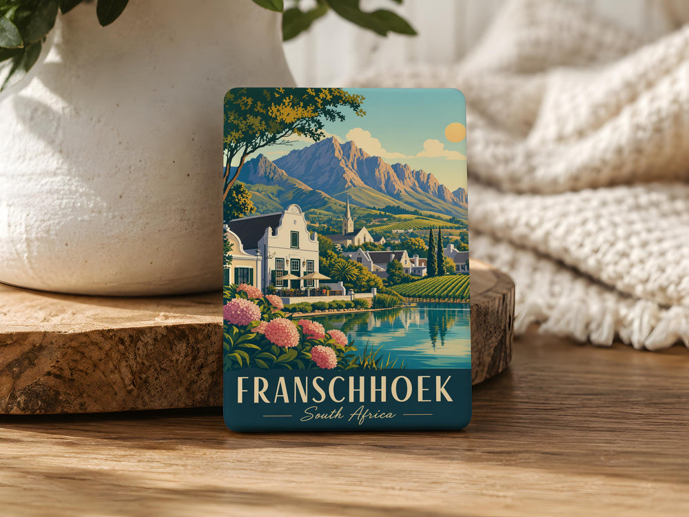 Franschhoek South Africa Fridge Magnet, Franschhoek Village Souvenir, Cape Winelands Travel Keepsake, South Africa Gift