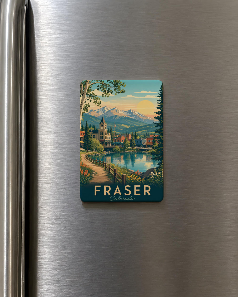 Fraser Colorado Fridge Magnet, Fraser CO Souvenir Magnet, Mountain Town Travel Gift, Colorado Keepsake Magnet