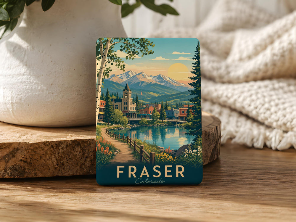 Fraser Colorado Fridge Magnet, Fraser CO Souvenir Magnet, Mountain Town Travel Gift, Colorado Keepsake Magnet