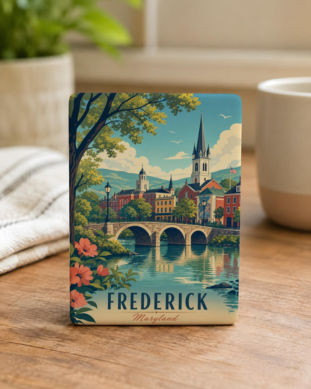 Frederick Maryland Fridge Magnet, Frederick MD Souvenir Magnet, Downtown Frederick Gift, Maryland Travel Keepsake Magnet