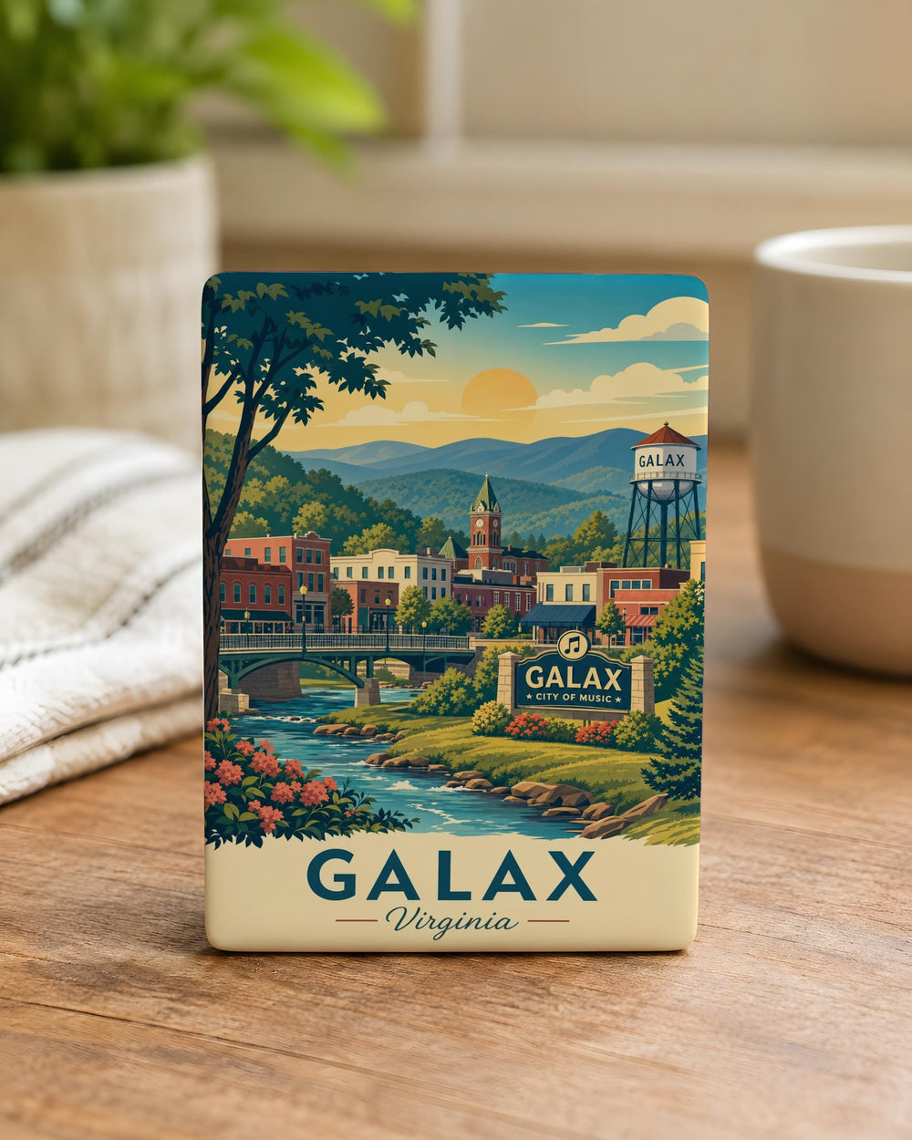 Galax VA Fridge Magnet, Galax Virginia Souvenir Magnet, Small Town Travel Keepsake, Blue Ridge Mountains Gift