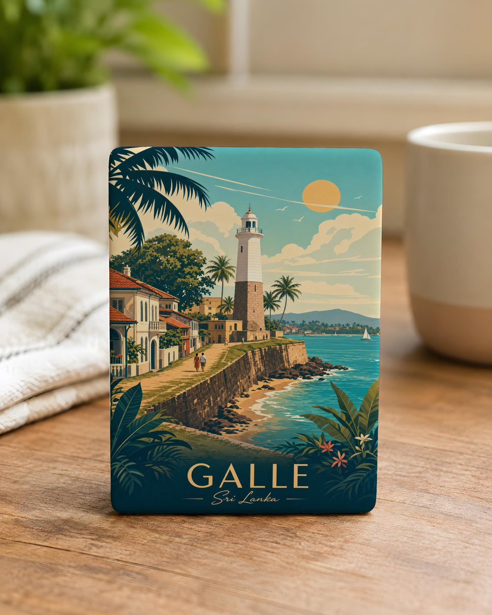 Galle Sri Lanka Fridge Magnet, Galle Fort Souvenir Magnet, Sri Lanka Travel Gift, Coastal City Landmark Magnet