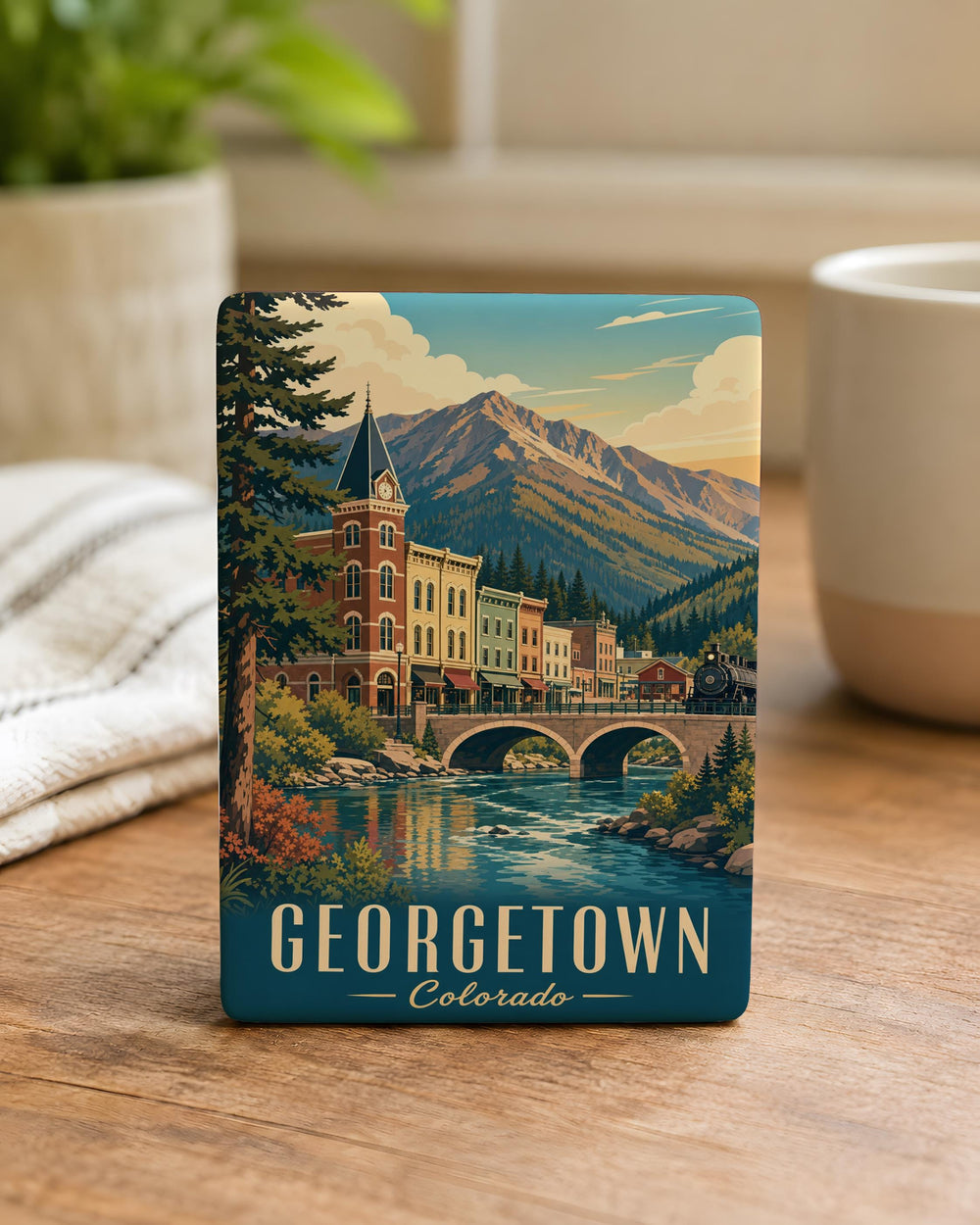 Georgetown Colorado Fridge Magnet, Georgetown CO Souvenir Magnet, Mountain Town Travel Keepsake, Colorado Gift